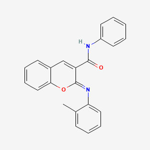 (2Z)-2-[(2-methylphenyl)imino]-N-phenyl-2H-chromene-3-carboxamide