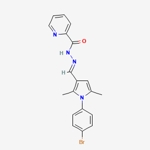 N'-{(E)-[1-(4-bromophenyl)-2,5-dimethyl-1H-pyrrol-3-yl]methylidene}pyridine-2-carbohydrazide