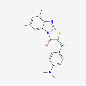 (2E)-2-[4-(dimethylamino)benzylidene]-6,8-dimethyl[1,3]thiazolo[3,2-a]benzimidazol-3(2H)-one