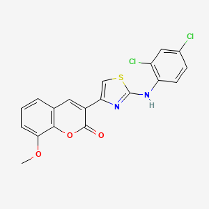 3-{2-[(2,4-dichlorophenyl)amino]-1,3-thiazol-4-yl}-8-methoxy-2H-chromen-2-one