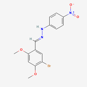 (1E)-1-(5-bromo-2,4-dimethoxybenzylidene)-2-(4-nitrophenyl)hydrazine