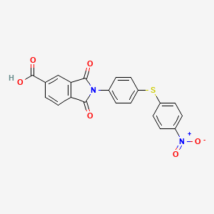 2-{4-[(4-nitrophenyl)sulfanyl]phenyl}-1,3-dioxo-2,3-dihydro-1H-isoindole-5-carboxylic acid