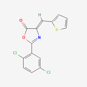 molecular formula C14H7Cl2NO2S B11691006 (4Z)-2-(2,5-dichlorophenyl)-4-(thiophen-2-ylmethylidene)-1,3-oxazol-5(4H)-one 