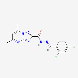 N'-[(E)-(2,4-dichlorophenyl)methylidene]-5,7-dimethyl[1,2,4]triazolo[1,5-a]pyrimidine-2-carbohydrazide