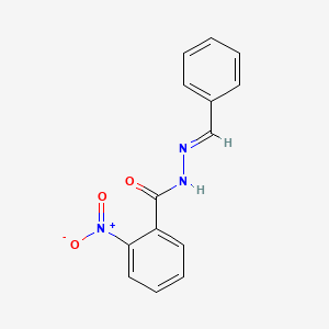 molecular formula C14H11N3O3 B11691015 2-nitro-N'-[(E)-phenylmethylidene]benzohydrazide 