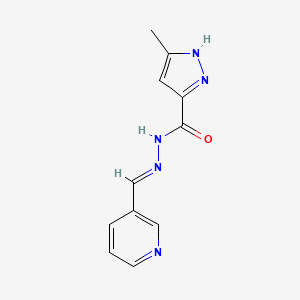 3-methyl-N'-[(E)-pyridin-3-ylmethylidene]-1H-pyrazole-5-carbohydrazide