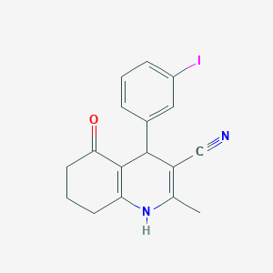 4-(3-Iodophenyl)-2-methyl-5-oxo-1,4,5,6,7,8-hexahydroquinoline-3-carbonitrile