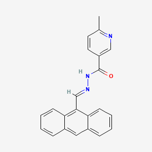 molecular formula C22H17N3O B11691055 N'-[(E)-anthracen-9-ylmethylidene]-6-methylpyridine-3-carbohydrazide 