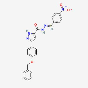 3-[4-(benzyloxy)phenyl]-N'-[(E)-(4-nitrophenyl)methylidene]-1H-pyrazole-5-carbohydrazide