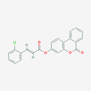 (E)-6-oxo-6H-benzo[c]chromen-3-yl 3-(2-chlorophenyl)acrylate