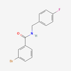 3-bromo-N-[(4-fluorophenyl)methyl]benzamide