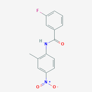 molecular formula C14H11FN2O3 B11691156 3-fluoro-N-(2-methyl-4-nitrophenyl)benzamide 