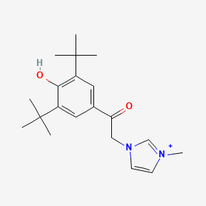 3-[2-(3,5-di-tert-butyl-4-hydroxyphenyl)-2-oxoethyl]-1-methyl-1H-imidazol-3-ium