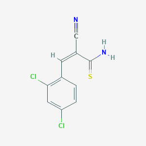 (2Z)-2-cyano-3-(2,4-dichlorophenyl)prop-2-enethioamide