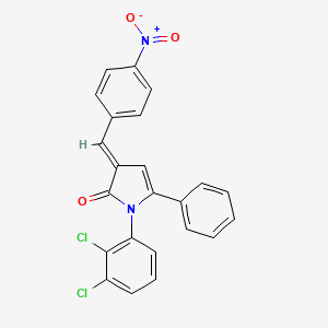 (3E)-1-(2,3-dichlorophenyl)-3-(4-nitrobenzylidene)-5-phenyl-1,3-dihydro-2H-pyrrol-2-one