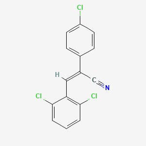 (2Z)-2-(4-chlorophenyl)-3-(2,6-dichlorophenyl)prop-2-enenitrile