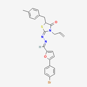 5-(4-bromophenyl)-2-furaldehyde [(2E)-3-allyl-5-(4-methylbenzyl)-4-oxo-1,3-thiazolidin-2-ylidene]hydrazone