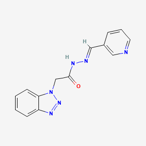 2-(1H-benzotriazol-1-yl)-N'-[(E)-pyridin-3-ylmethylidene]acetohydrazide