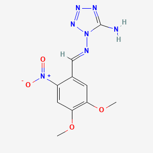 N~1~-[(E)-(4,5-dimethoxy-2-nitrophenyl)methylidene]-1H-tetrazole-1,5-diamine