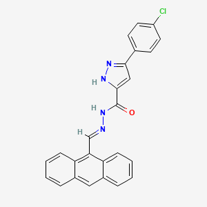 N'-[(E)-9-anthrylmethylidene]-3-(4-chlorophenyl)-1H-pyrazole-5-carbohydrazide