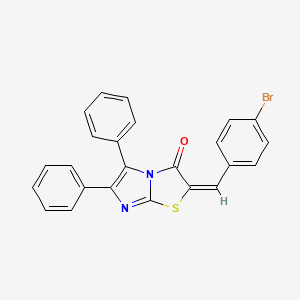 (2E)-2-(4-bromobenzylidene)-5,6-diphenylimidazo[2,1-b][1,3]thiazol-3(2H)-one