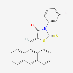 (5Z)-5-(anthracen-9-ylmethylidene)-3-(3-fluorophenyl)-2-thioxo-1,3-thiazolidin-4-one