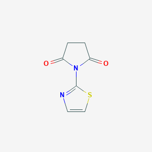 molecular formula C7H6N2O2S B11691413 1-(1,3-Thiazol-2-yl)pyrrolidine-2,5-dione 