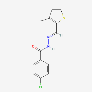 4-chloro-N'-[(E)-(3-methylthiophen-2-yl)methylidene]benzohydrazide