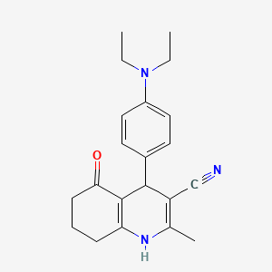 4-[4-(Diethylamino)phenyl]-2-methyl-5-oxo-1,4,5,6,7,8-hexahydroquinoline-3-carbonitrile