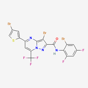 3-bromo-N-(2-bromo-4,6-difluorophenyl)-5-(4-bromothiophen-2-yl)-7-(trifluoromethyl)pyrazolo[1,5-a]pyrimidine-2-carboxamide