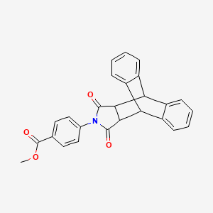 Methyl 4-(16,18-dioxo-17-azapentacyclo[6.6.5.0~2,7~.0~9,14~.0~15,19~]nonadeca-2,4,6,9,11,13-hexaen-17-yl)benzoate (non-preferred name)