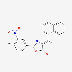 (4Z)-2-(4-methyl-3-nitrophenyl)-4-(naphthalen-1-ylmethylidene)-1,3-oxazol-5(4H)-one