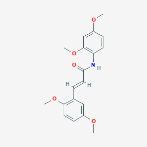 molecular formula C19H21NO5 B11691548 (2E)-N-(2,4-dimethoxyphenyl)-3-(2,5-dimethoxyphenyl)prop-2-enamide 