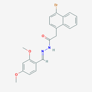 2-(4-bromonaphthalen-1-yl)-N'-[(E)-(2,4-dimethoxyphenyl)methylidene]acetohydrazide