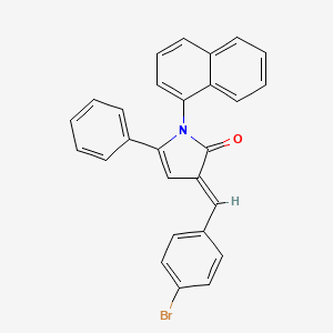 molecular formula C27H18BrNO B11691582 (3E)-3-(4-bromobenzylidene)-1-(naphthalen-1-yl)-5-phenyl-1,3-dihydro-2H-pyrrol-2-one 