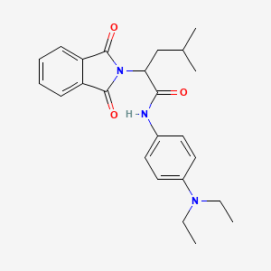 molecular formula C24H29N3O3 B11691617 N-[4-(diethylamino)phenyl]-2-(1,3-dioxo-1,3-dihydro-2H-isoindol-2-yl)-4-methylpentanamide 