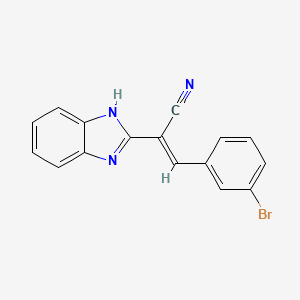 molecular formula C16H10BrN3 B11691619 (2E)-2-(1H-benzimidazol-2-yl)-3-(3-bromophenyl)prop-2-enenitrile 