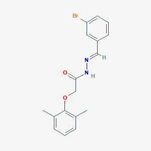 molecular formula C17H17BrN2O2 B11691620 N'-[(E)-(3-bromophenyl)methylidene]-2-(2,6-dimethylphenoxy)acetohydrazide 