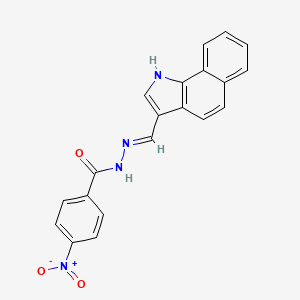 N'-[(E)-1H-benzo[g]indol-3-ylmethylidene]-4-nitrobenzohydrazide