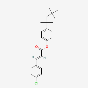 molecular formula C23H27ClO2 B11691650 4-(2,4,4-trimethylpentan-2-yl)phenyl (2E)-3-(4-chlorophenyl)prop-2-enoate 