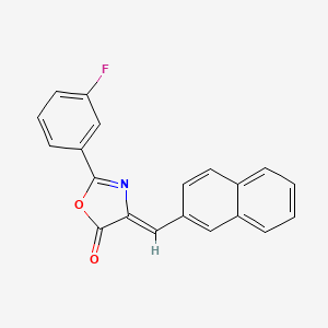 (4Z)-2-(3-fluorophenyl)-4-(naphthalen-2-ylmethylidene)-1,3-oxazol-5(4H)-one