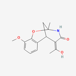 (5Z)-5-(1-hydroxyethylidene)-10-methoxy-2-methyl-2,3,5,6-tetrahydro-4H-2,6-methano-1,3-benzoxazocin-4-one