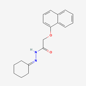 molecular formula C18H20N2O2 B11691674 N'-cyclohexylidene-2-(1-naphthyloxy)acetohydrazide CAS No. 302909-09-7