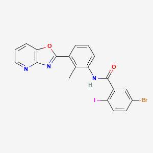 5-bromo-2-iodo-N-[2-methyl-3-([1,3]oxazolo[4,5-b]pyridin-2-yl)phenyl]benzamide