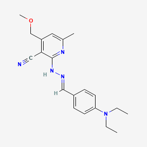 2-{(2E)-2-[4-(diethylamino)benzylidene]hydrazinyl}-4-(methoxymethyl)-6-methylpyridine-3-carbonitrile