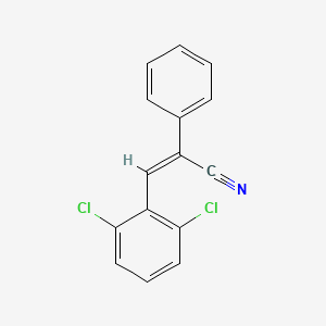 molecular formula C15H9Cl2N B11691736 3-(2,6-Dichlorophenyl)-2-phenylacrylonitrile 