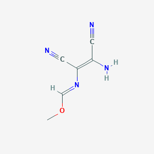 molecular formula C6H6N4O B1169180 2-Amino-3-(methoxymethylenamino) maleonitrile CAS No. 123060-28-6