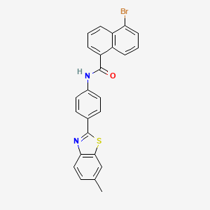 5-bromo-N-[4-(6-methyl-1,3-benzothiazol-2-yl)phenyl]naphthalene-1-carboxamide