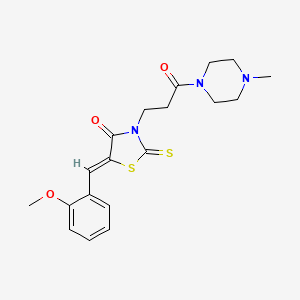 5-(2-Methoxy-benzylidene)-3-[3-(4-methyl-piperazin-1-yl)-3-oxo-propyl]-2-thioxo-thiazolidin-4-one