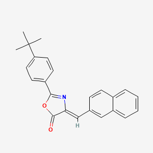 molecular formula C24H21NO2 B11691851 (4Z)-2-(4-tert-butylphenyl)-4-(naphthalen-2-ylmethylidene)-1,3-oxazol-5(4H)-one 